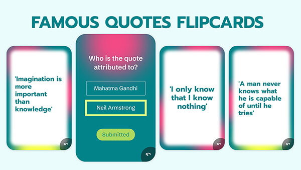 Famous quotes flipcards