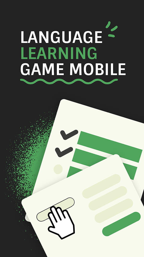 Language learning game mobile