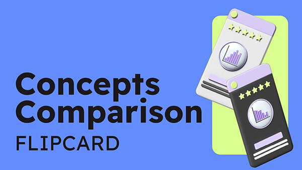 Concepts comparison flipcards