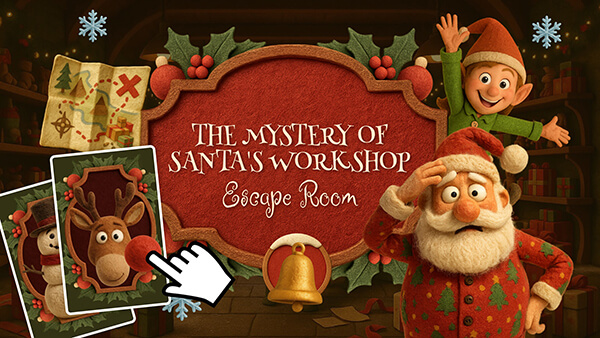 Interactive Escape room: the mystery of santa’s workshop template