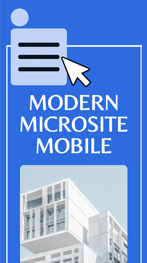 Modern microsite mobile