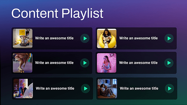 Content playlist